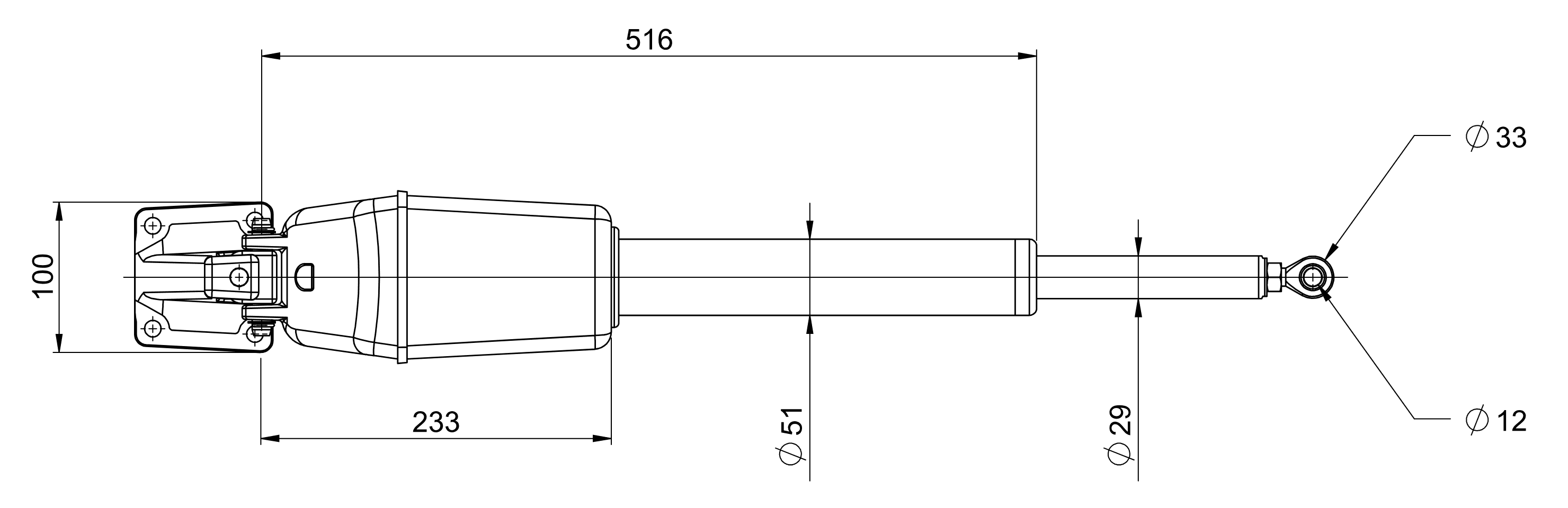 Raymarine Type 1 linear drive — service manual exploded assembly
